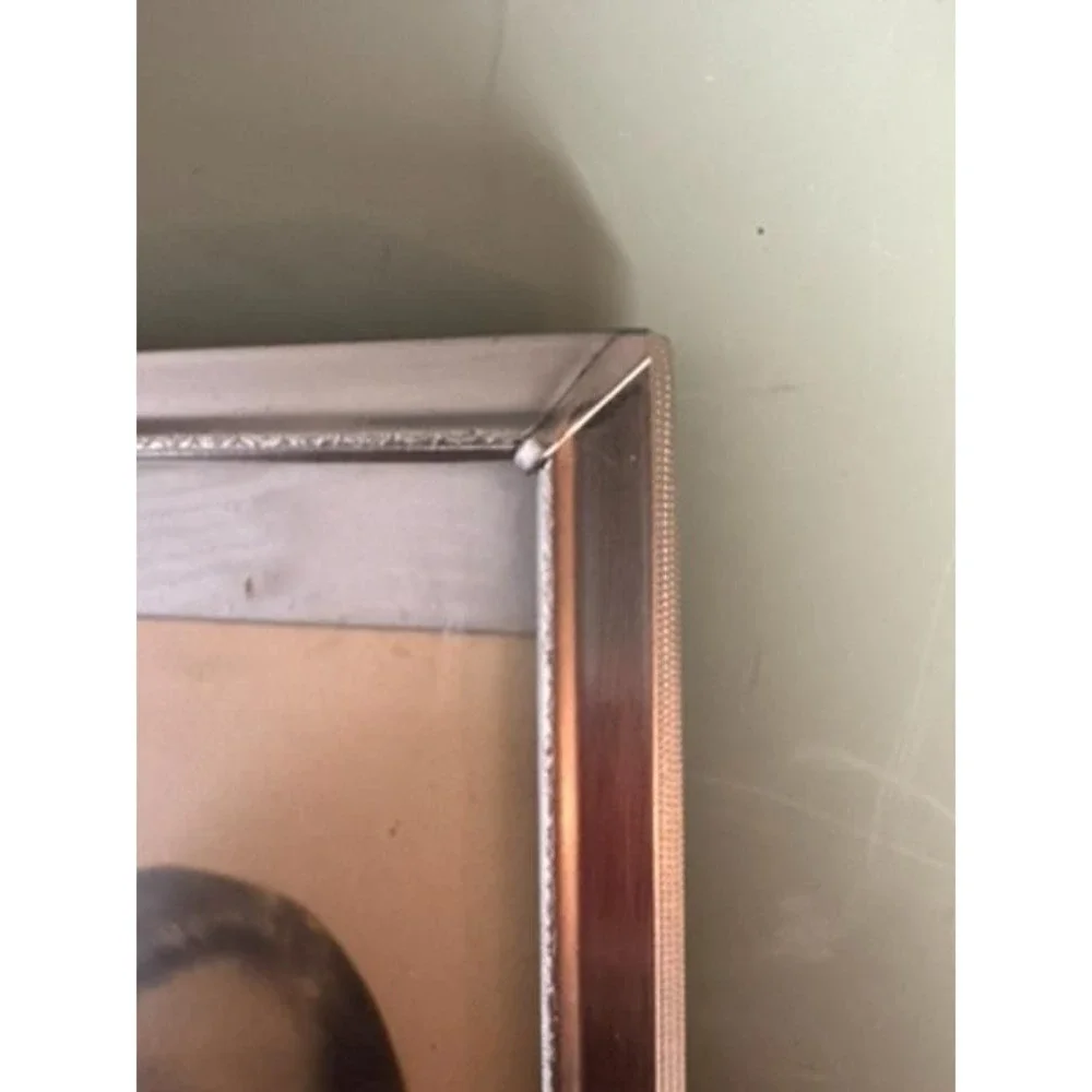 Vintage Metal  Photo Frame with Three Women Portrait Table‎ Top Free Standing
